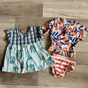Tea collection dresses and rash guard swim set bundle